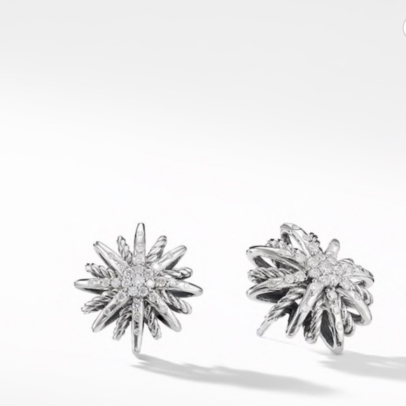 David Yurman Jewelry - {David Yurman} Starburst Diamond Earrings 16mm